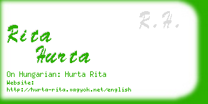 rita hurta business card